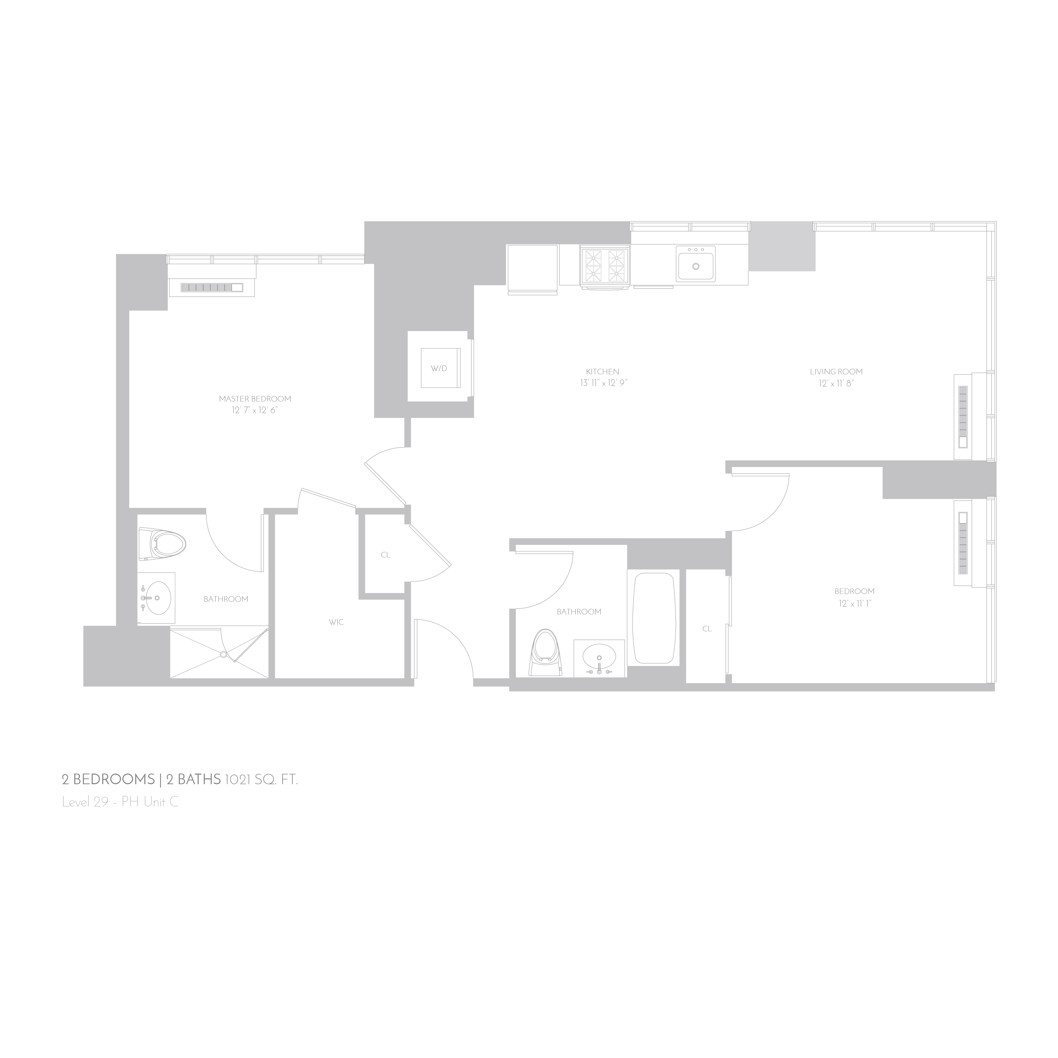 Floor plan layout diagram for 29- PH C